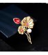 XSB227 - Golden Floral Saree Brooch